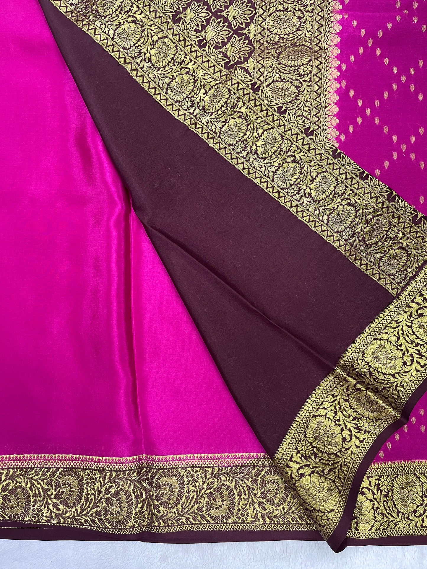 Pure Mysore silk-Heavy Half & Half Butta-1150062