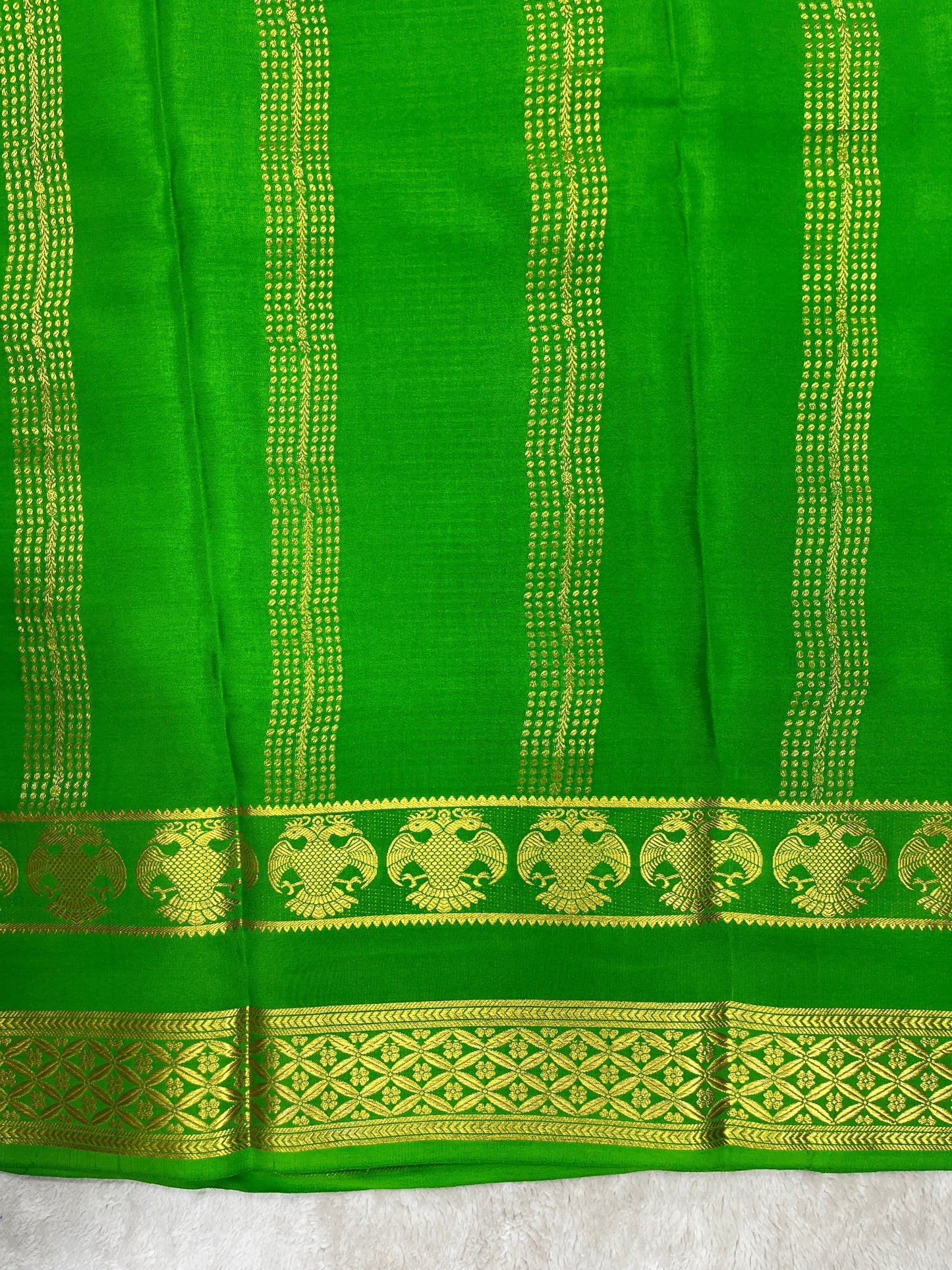 Pure Mysore silk-Heavy checks Gandaberunda-1150272