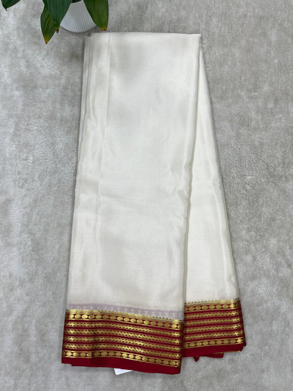 Pure Crepe Mysore silk saree - Rudraksha Border-1610102