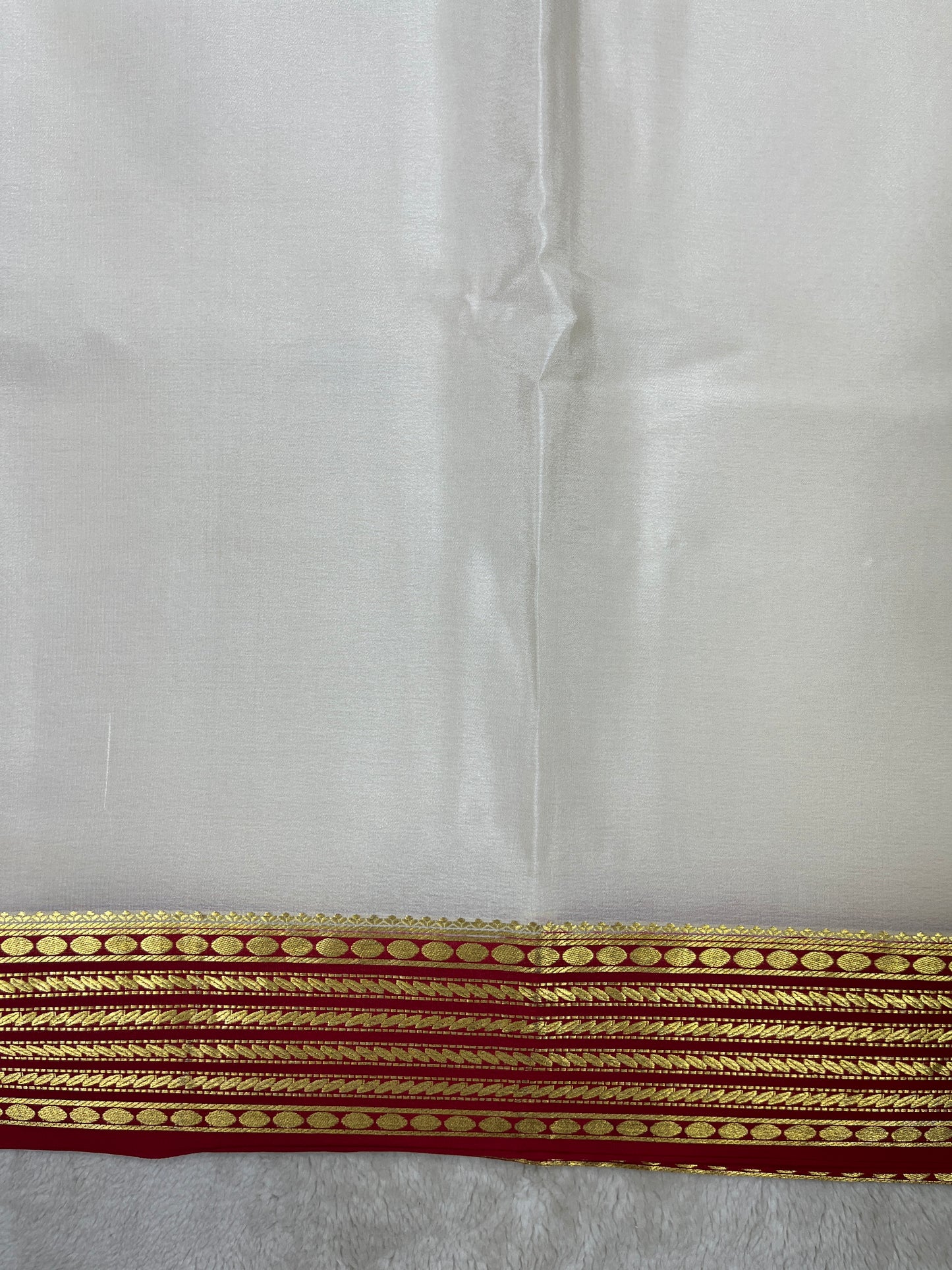 Pure Crepe Mysore silk saree - Rudraksha Border-1610102