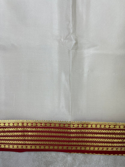 Pure Crepe Mysore silk saree - Rudraksha Border-1610102