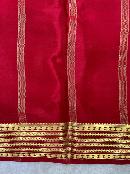 Pure Crepe Mysore silk saree - Rudraksha Border-1610102