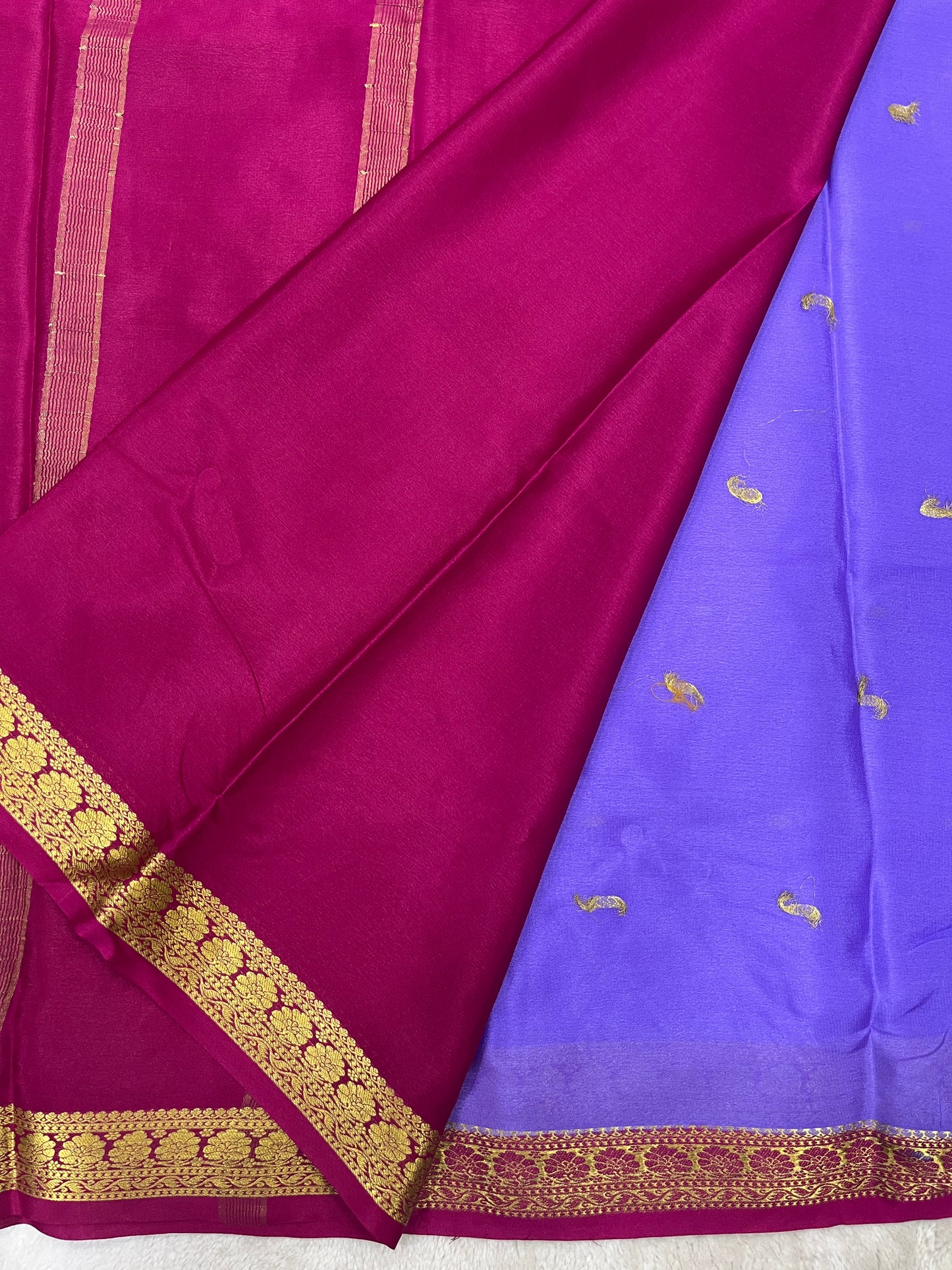 Pure Crepe Mysore silk saree-Butta-1310372