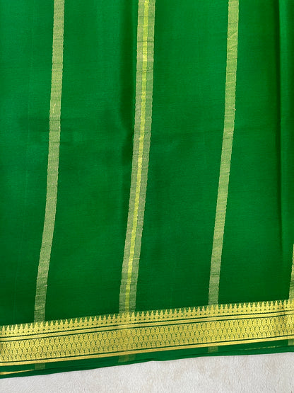 pure crepe mysore silk saree - pippin border - 1610071