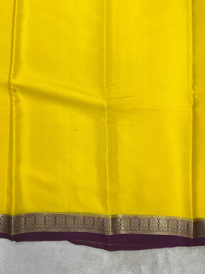 Pure Crepe Mysore Silk Saree in piping border - 1146006
