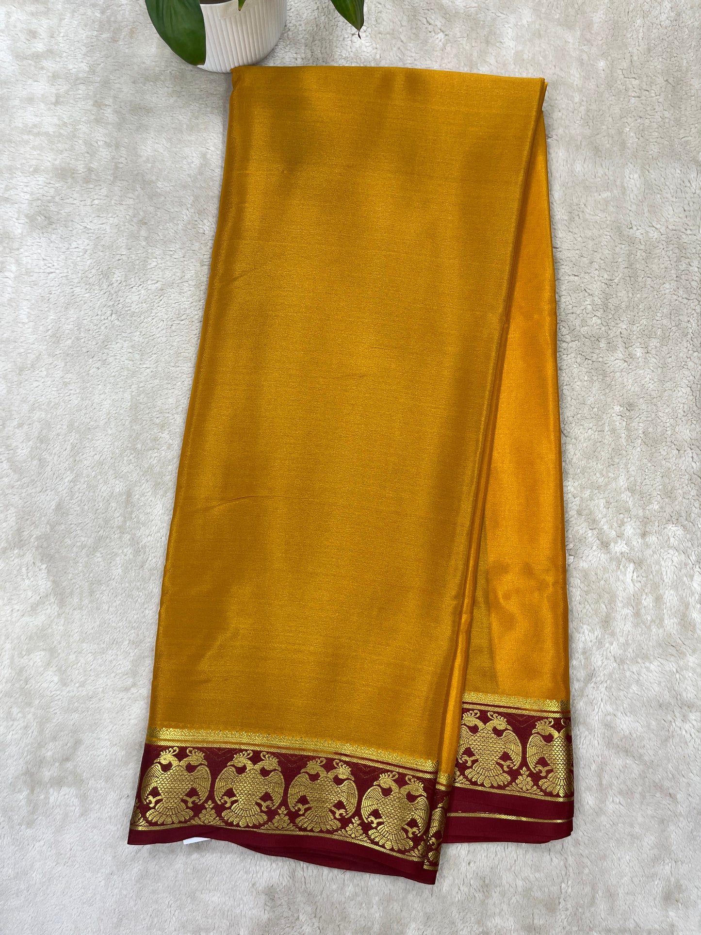 pure crepe mysore silk - gandaberunda- 1146004