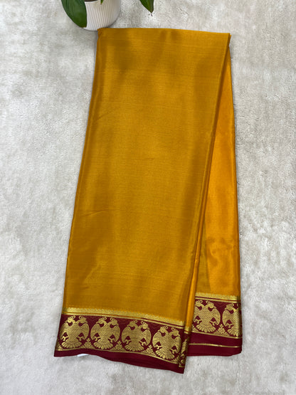 pure crepe mysore silk - gandaberunda- 1146004