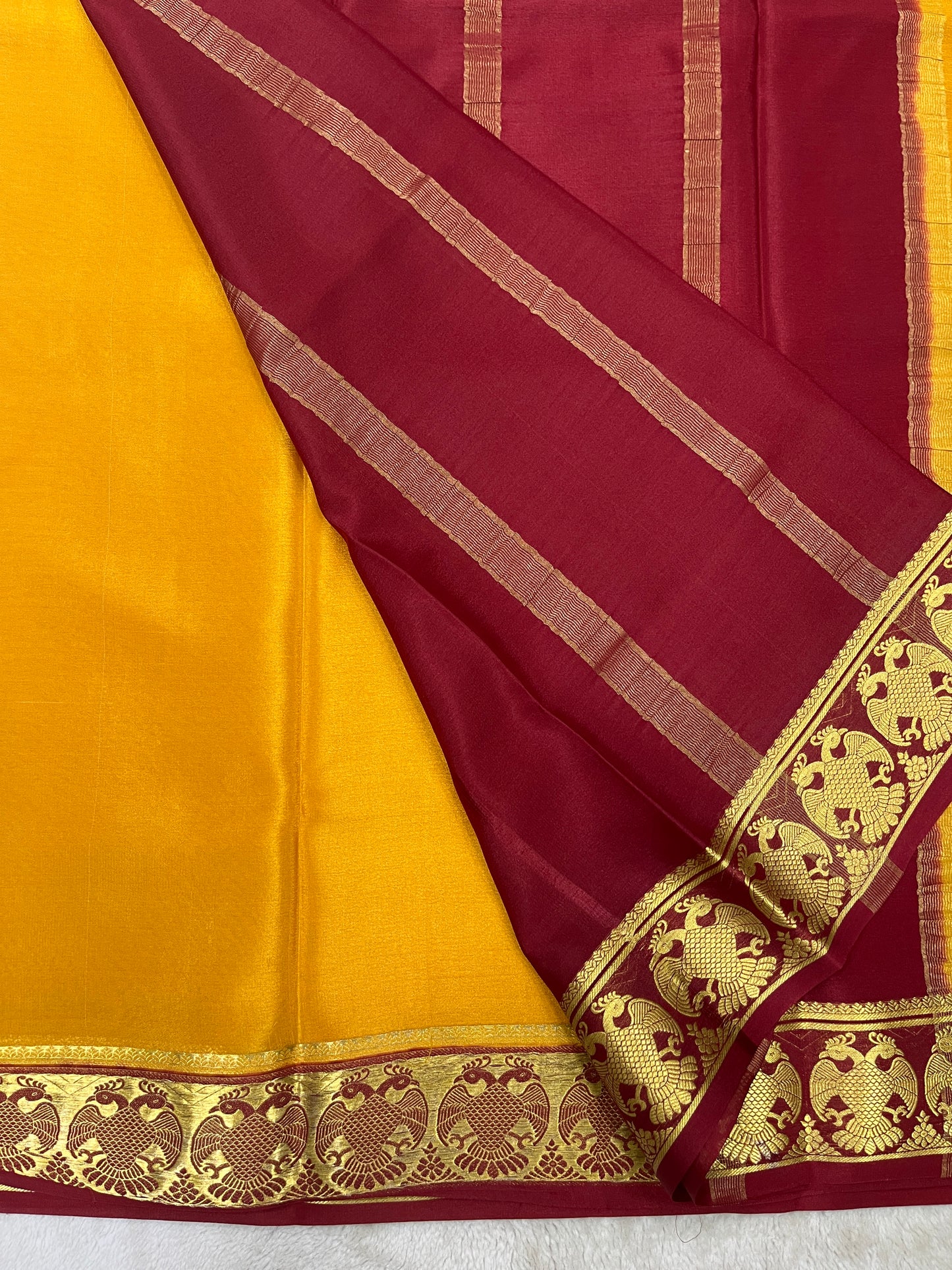 pure crepe mysore silk - gandaberunda- 1146004