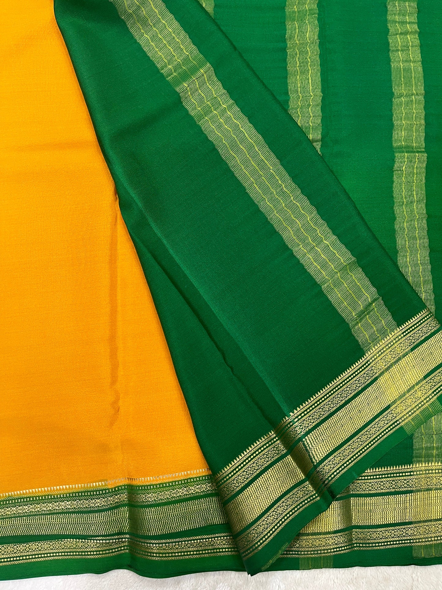 Pure Crepe Mysore Silk patti border 1146001