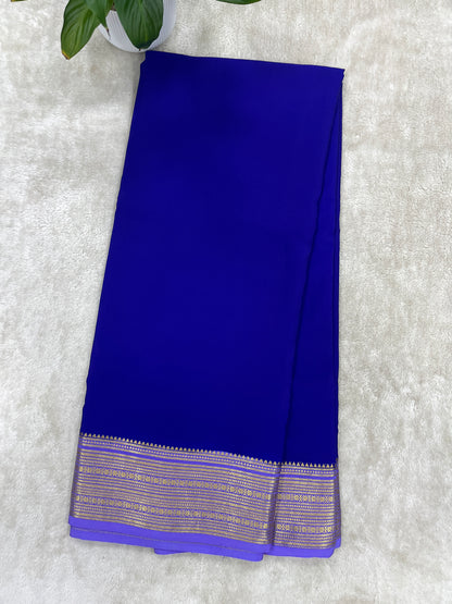 pure crepe mysore silk - Rudrakash - 1146004