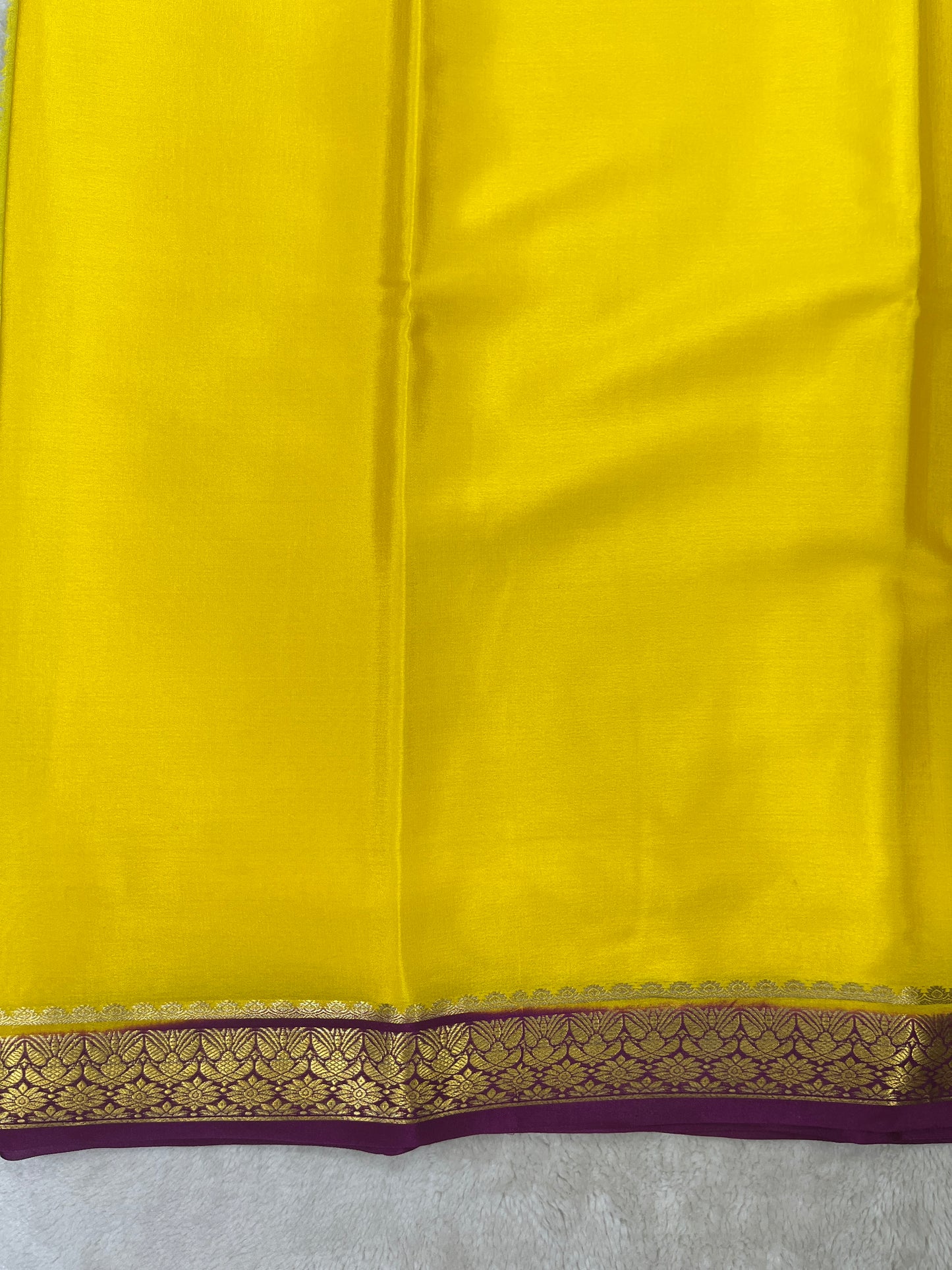 Pure Crepe Mysore Silk Saree in piping border - 1146006