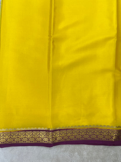 Pure Crepe Mysore Silk Saree in piping border - 1146006