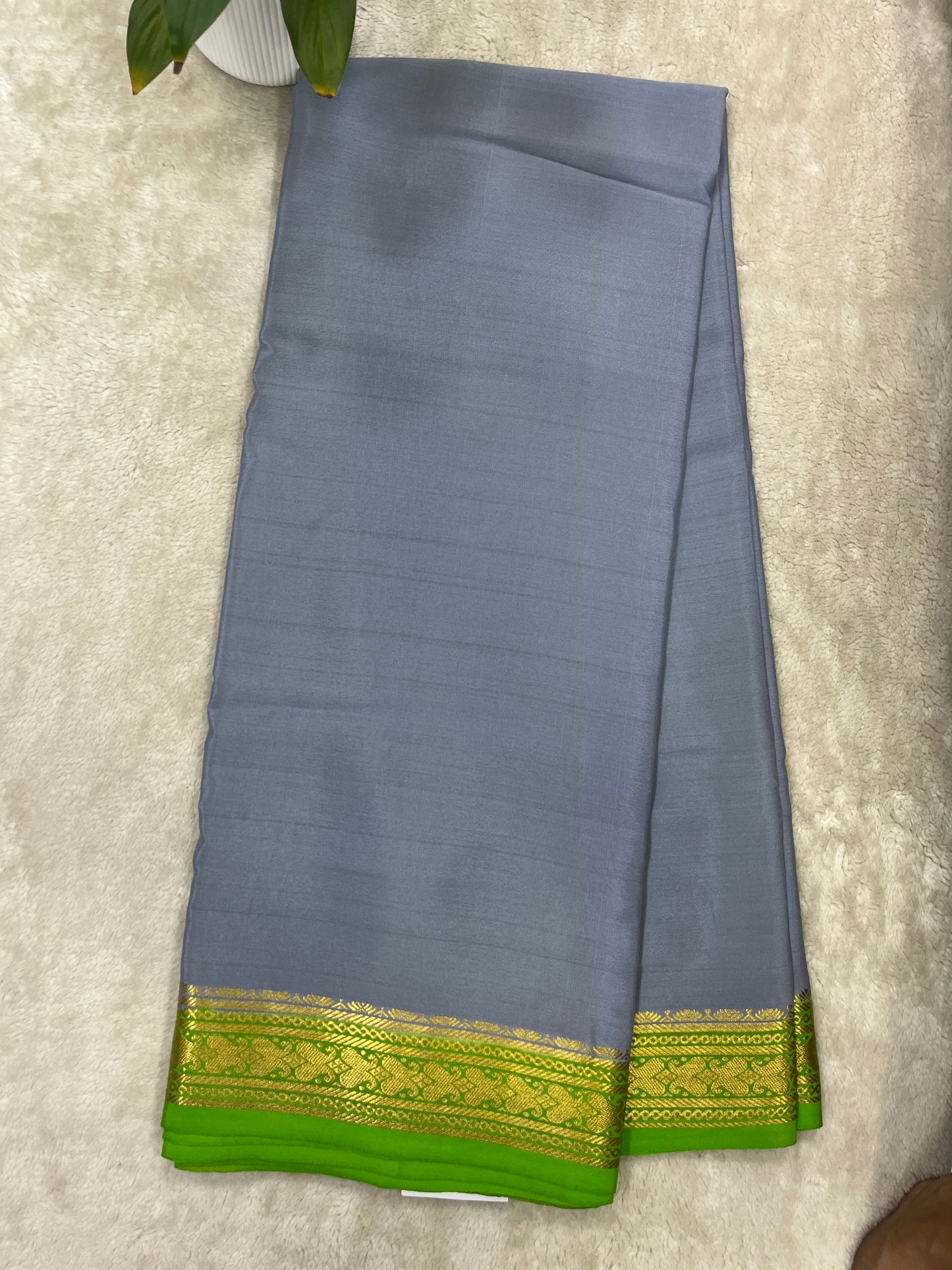 Pure Crepe Mysore Silk patti border 1146001