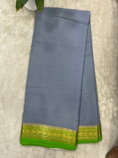 Pure Crepe Mysore Silk patti border 1146001