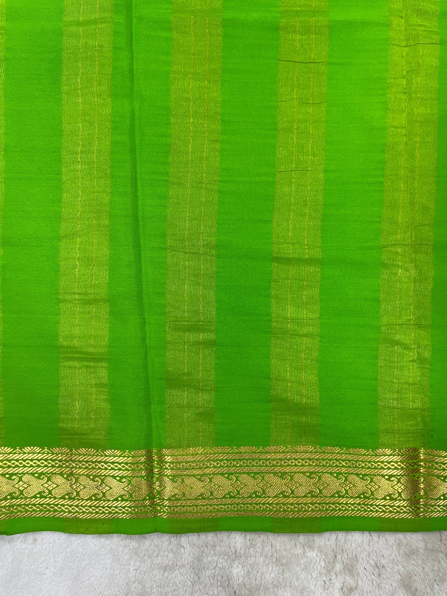Pure Crepe Mysore Silk patti border 1146001