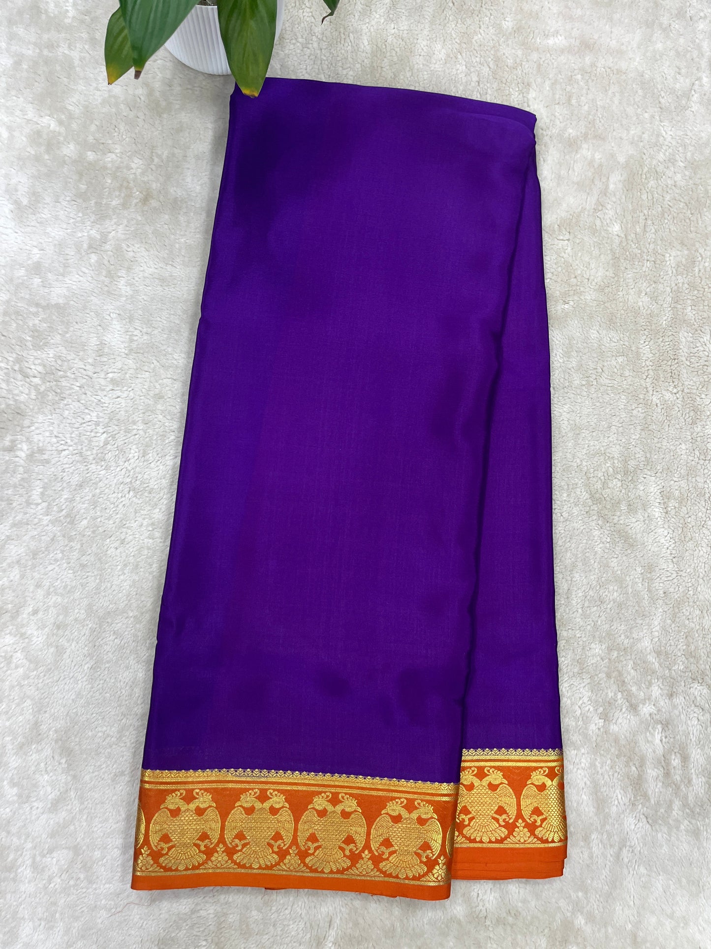 pure crepe mysore silk - gandaberunda - 1146004