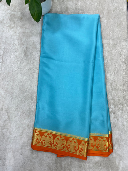 Pure Crepe Mysore Silk Saree in Rudraksh - 1146004