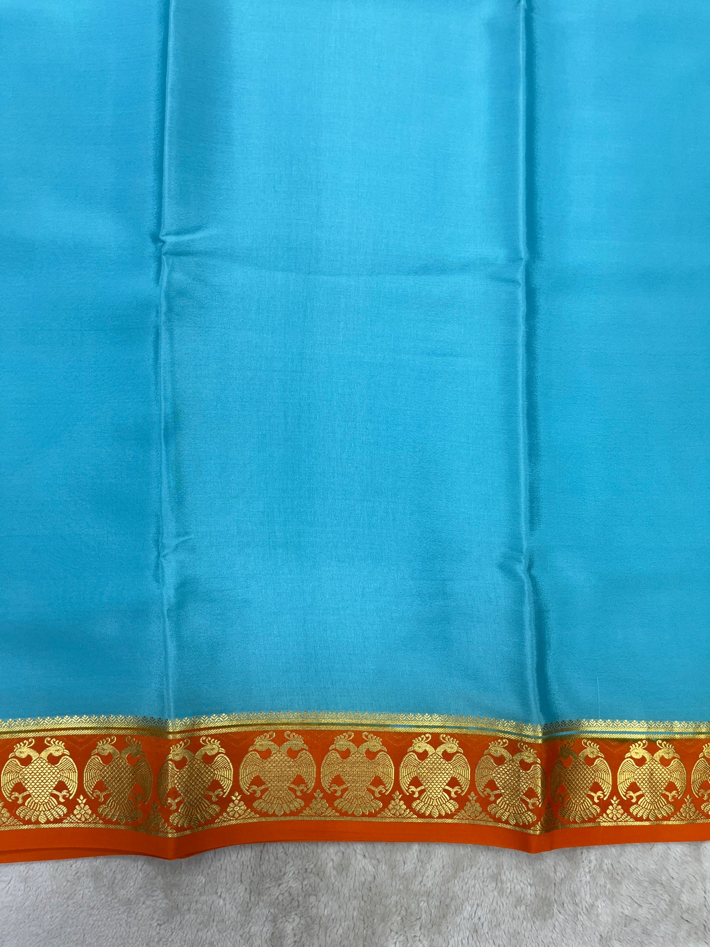 Pure Crepe Mysore Silk Saree in Rudraksh - 1146004