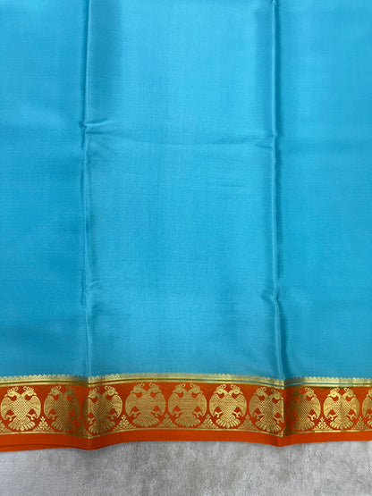 Pure Crepe Mysore Silk Saree in Rudraksh - 1146004