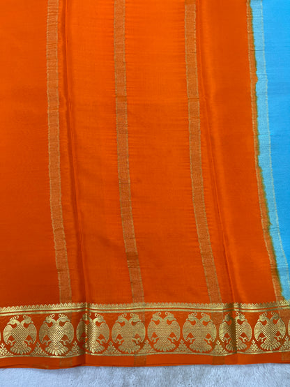 Pure Crepe Mysore Silk Saree in Rudraksh - 1146004