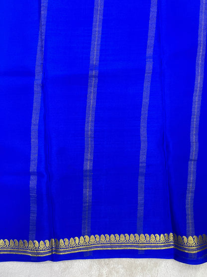 Pure Crepe Mysore Silk Saree in Butta contrast - 16271504