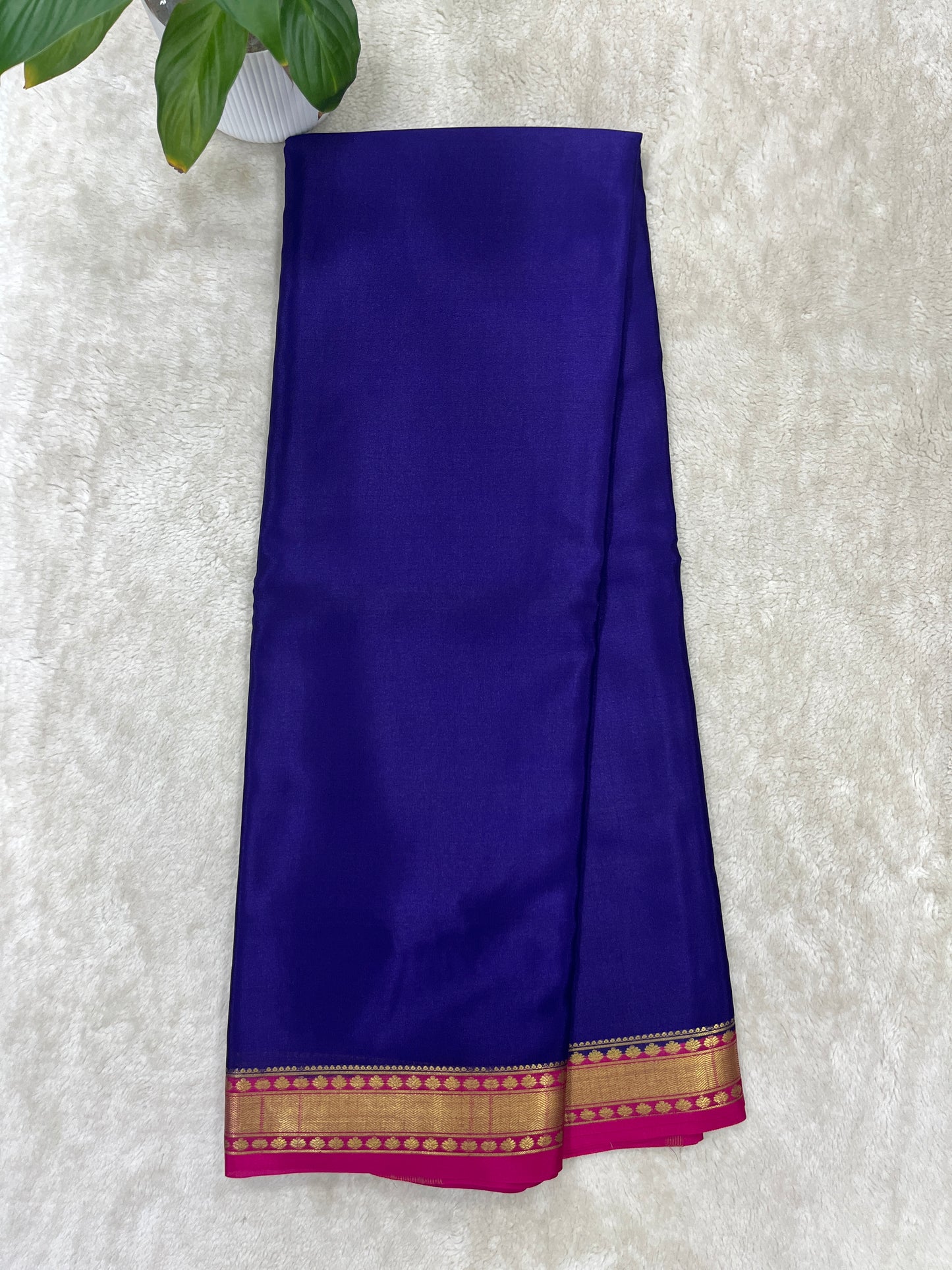 pure crepe mysore silk saree- piping - 1146006