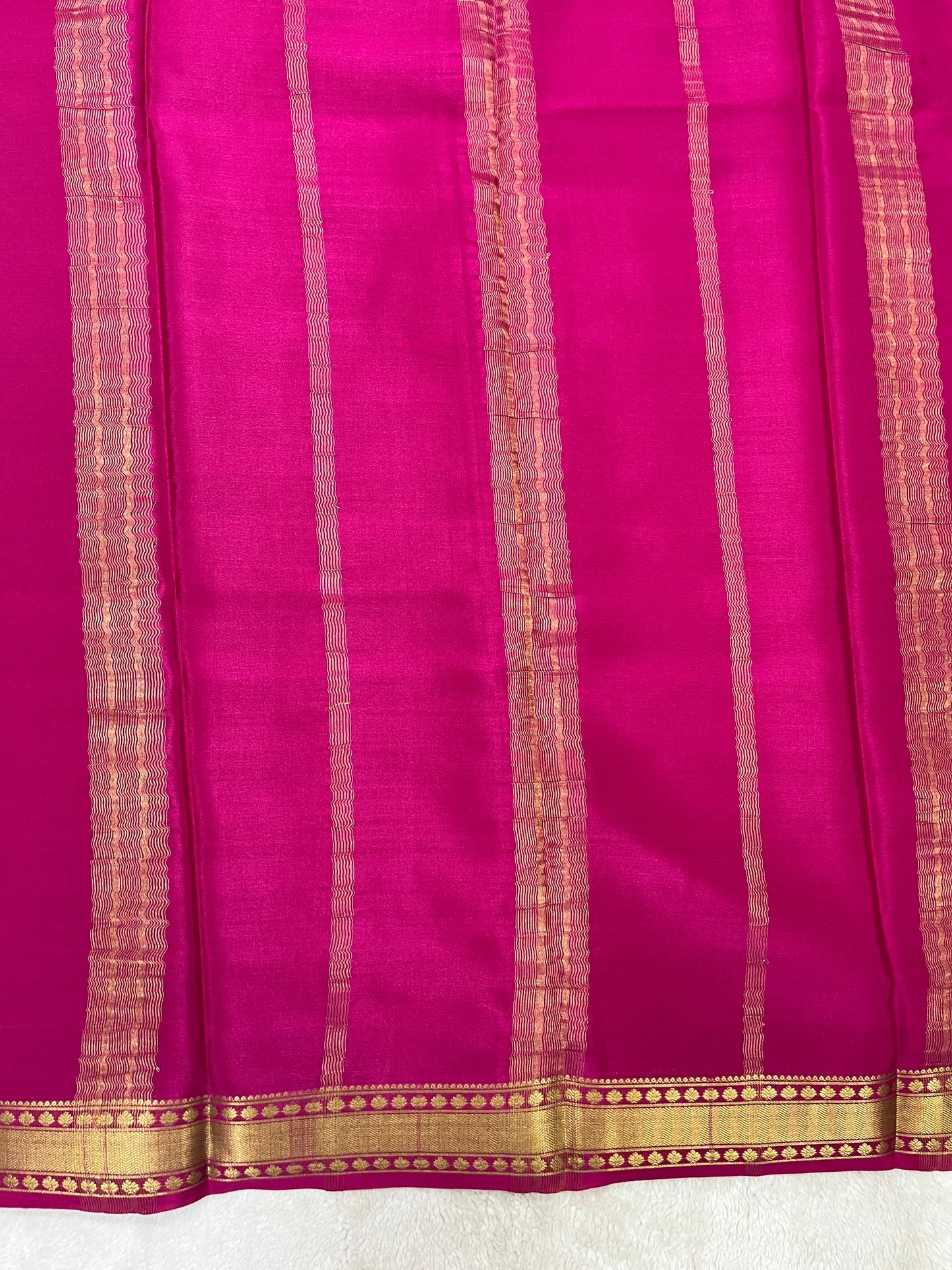 pure crepe mysore silk saree- piping - 1146006