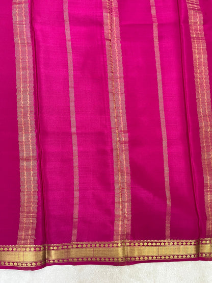 pure crepe mysore silk saree- piping - 1146006