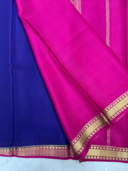 pure crepe mysore silk saree- piping - 1146006