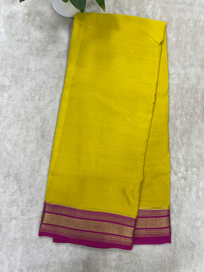 pure crepe mysore silk - patti border - 1146001