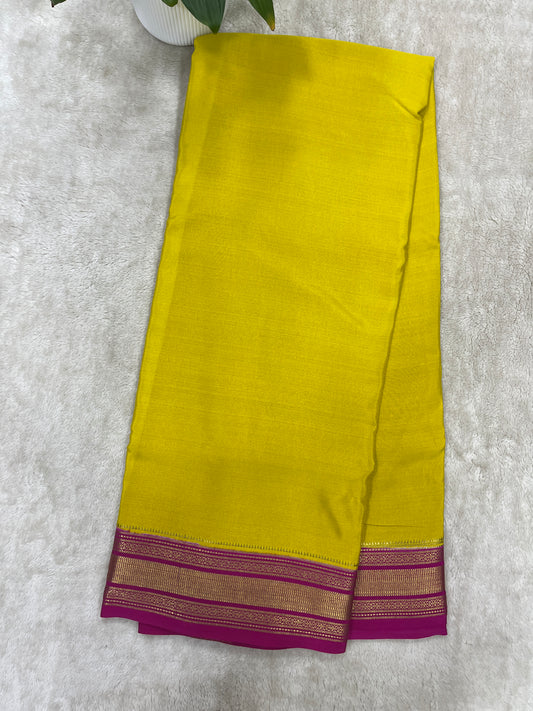 pure crepe mysore silk - patti border - 1146001