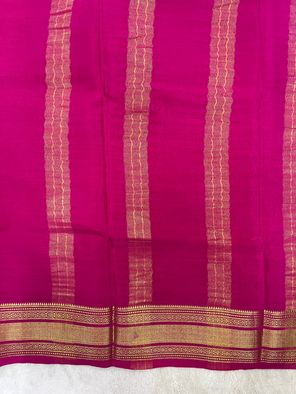 pure crepe mysore silk - patti border - 1146001