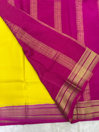 pure crepe mysore silk - patti border - 1146001