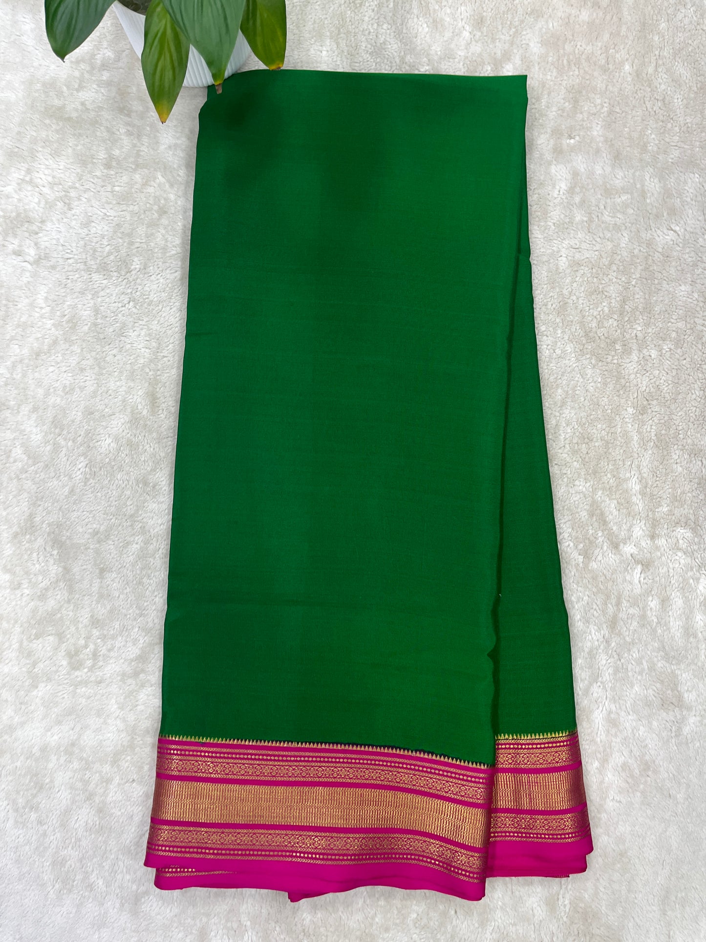 pure crepe mysore silk patti border - 1146001
