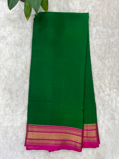 pure crepe mysore silk patti border - 1146001