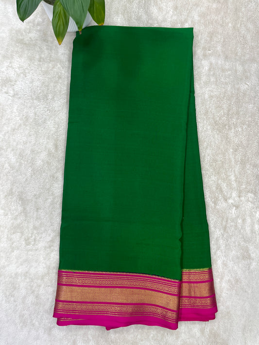 pure crepe mysore silk patti border - 1146001