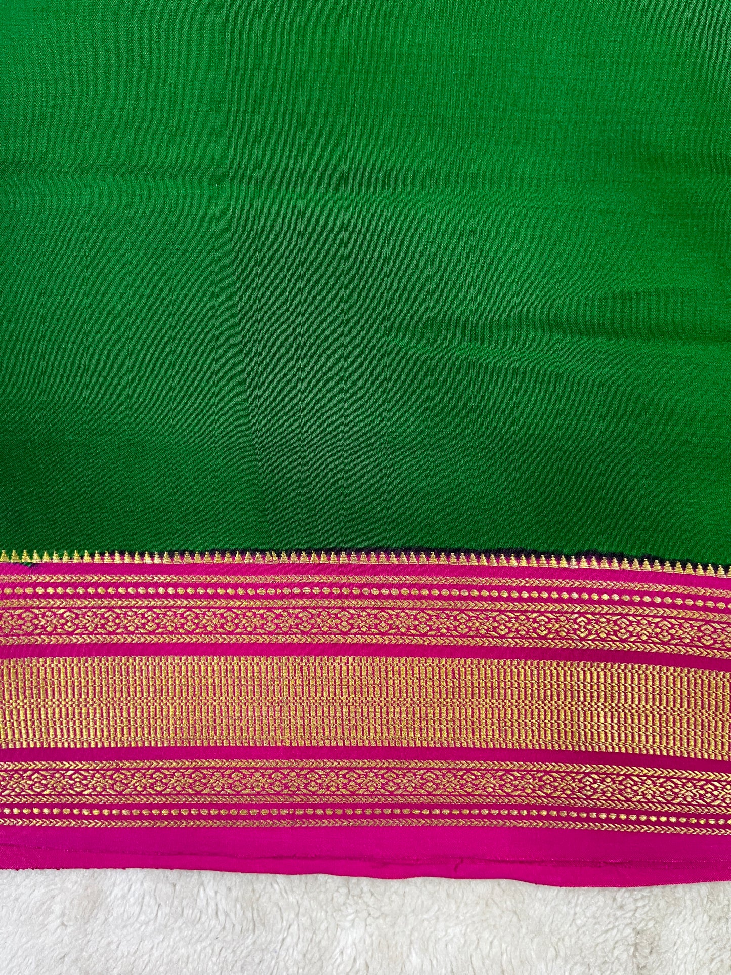 pure crepe mysore silk patti border - 1146001