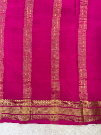 pure crepe mysore silk patti border - 1146001