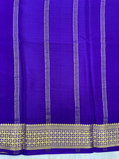 Pure Crepe Mysore Silk Saree in Rudraksh border - 1146004