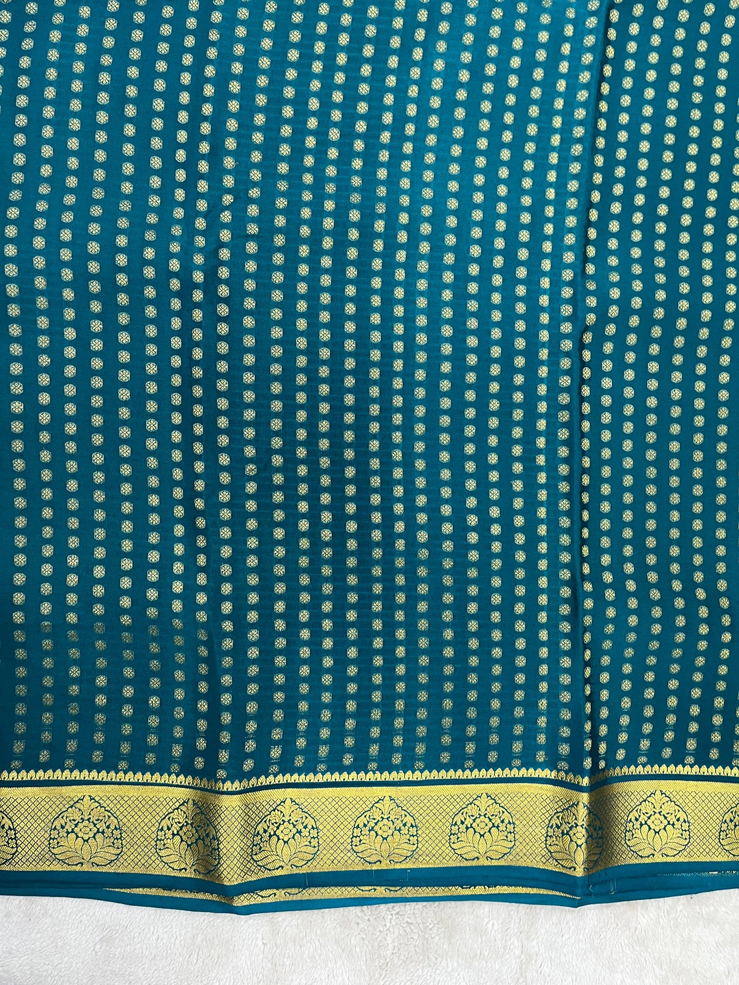Pure Crepe Mysore Silk Saree in all over Butta - 16271504