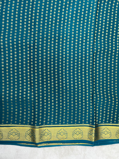 Pure Crepe Mysore Silk Saree in all over Butta - 16271504