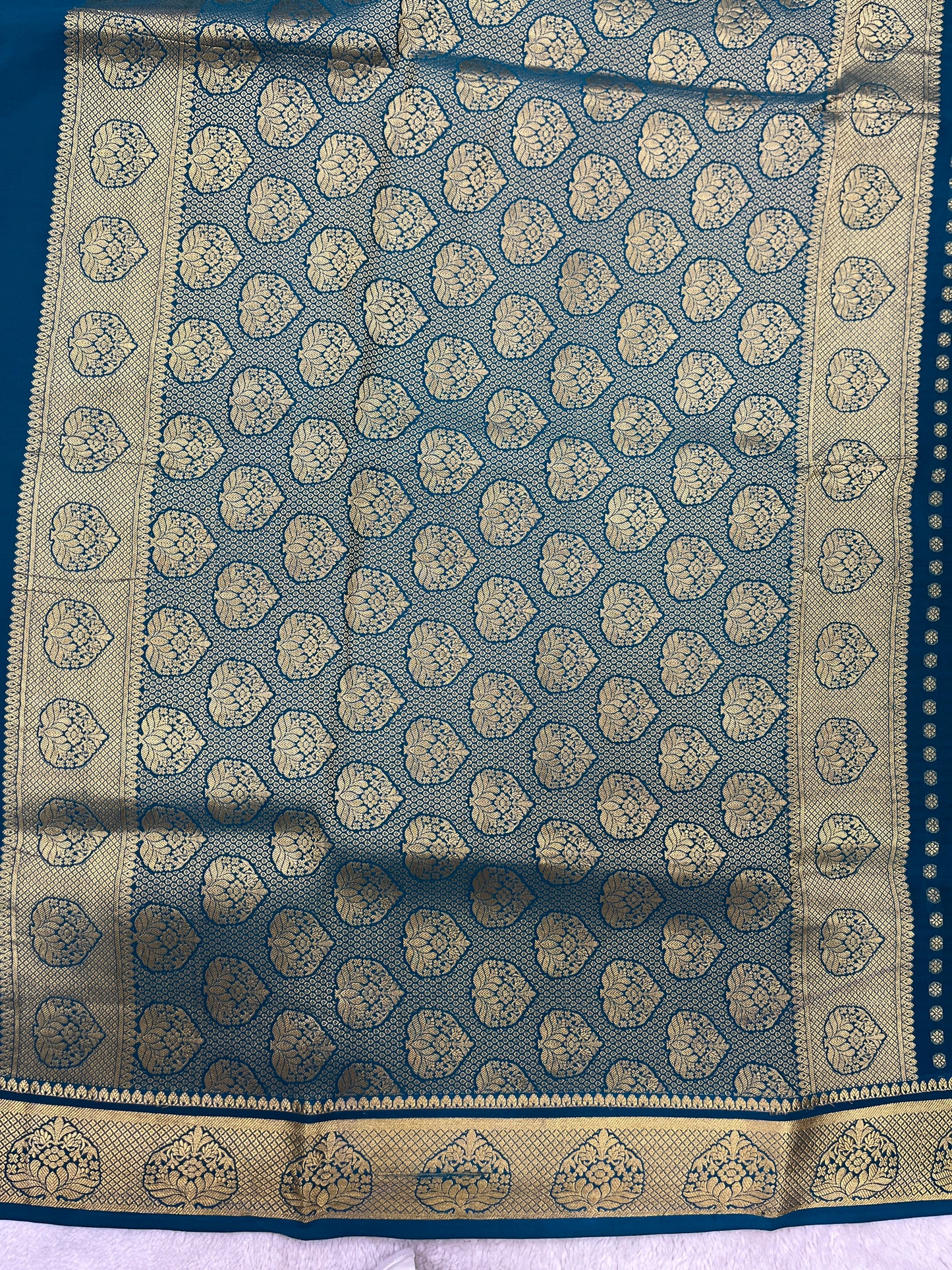 Pure Crepe Mysore Silk Saree in all over Butta - 16271504