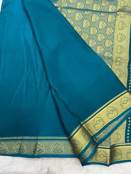 Pure Crepe Mysore Silk Saree in all over Butta - 16271504