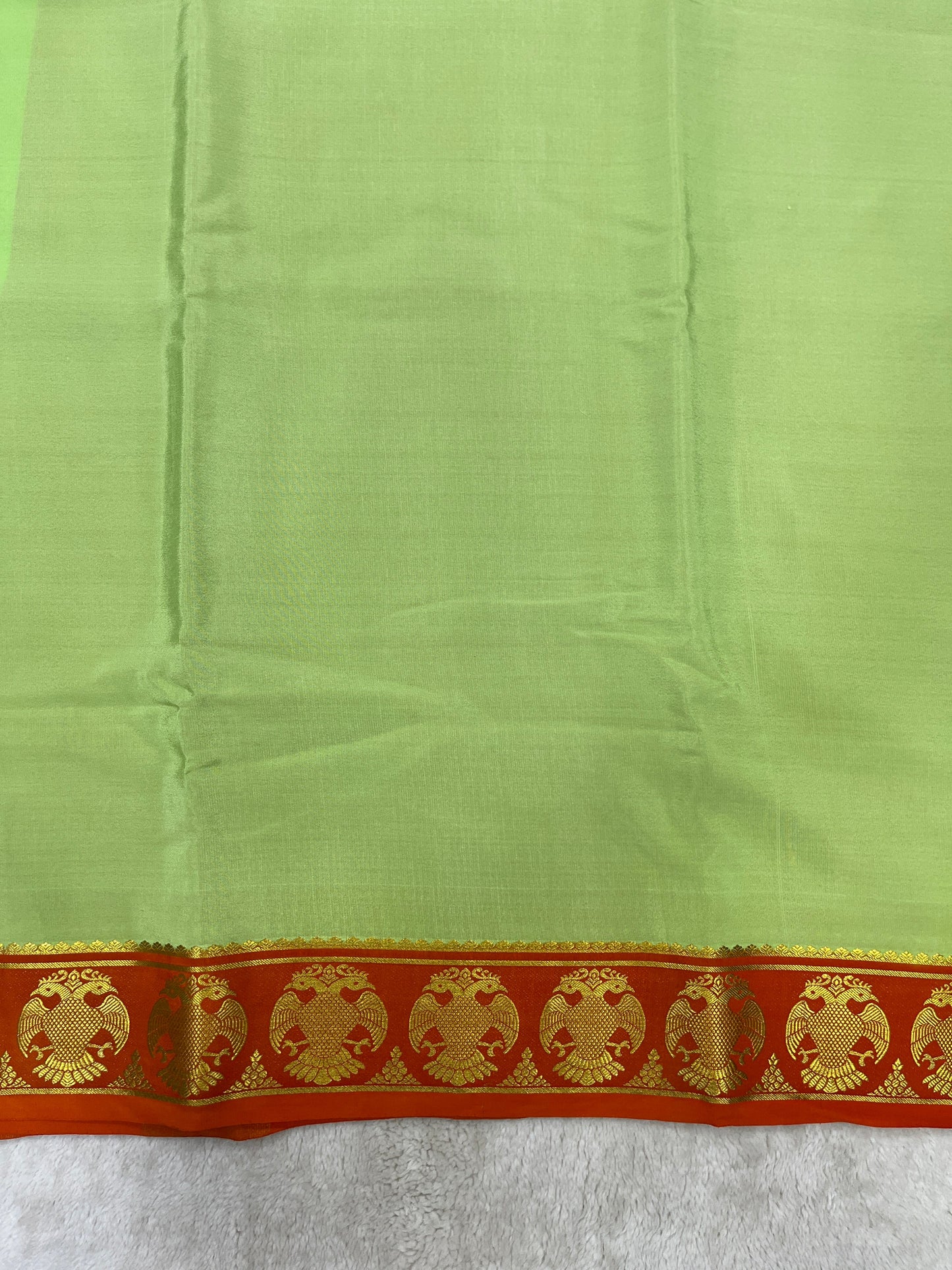 Pure Crepe Mysore Silk Saree in Mango border - 1146003