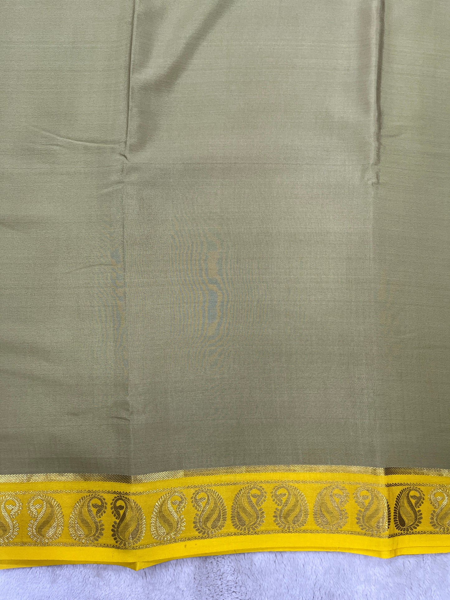 pure crepe mysore silk- patti border - 1146001