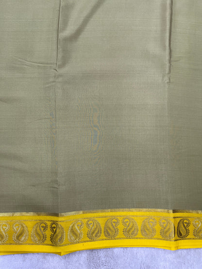 pure crepe mysore silk- patti border - 1146001