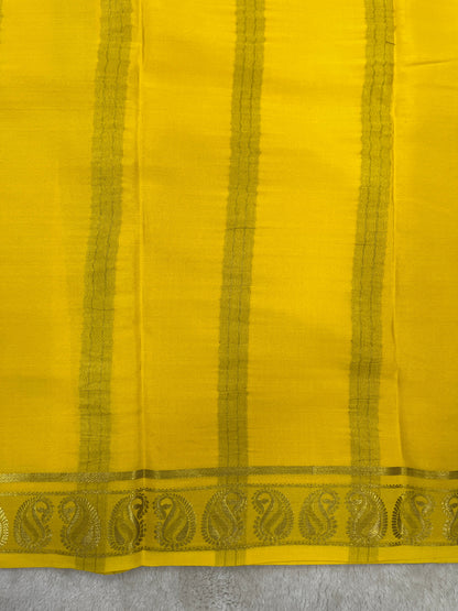 pure crepe mysore silk- patti border - 1146001