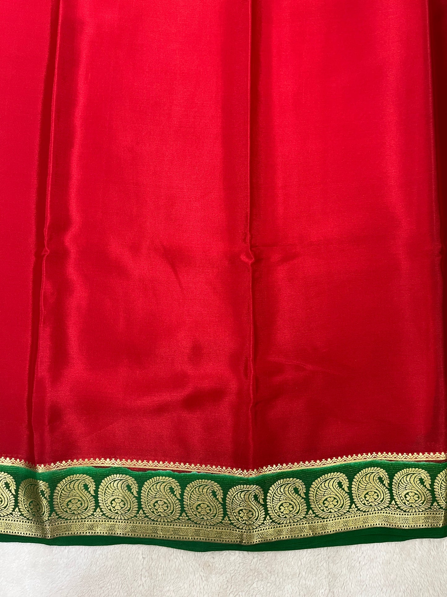 pure crepe mysore silk saree - piping -1146006