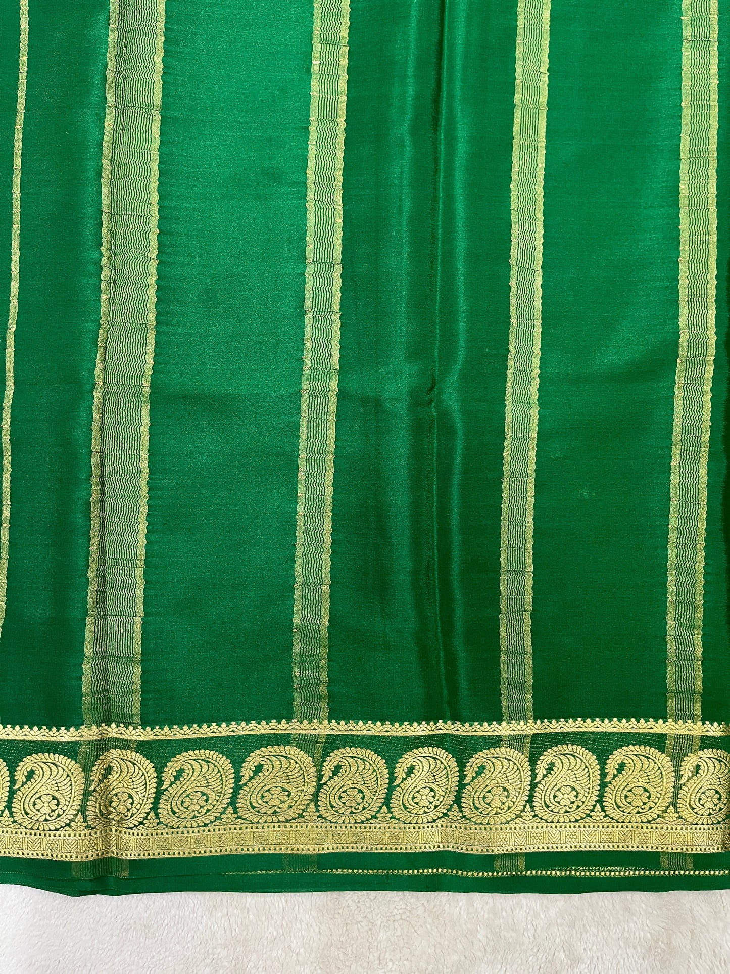 pure crepe mysore silk saree - piping -1146006