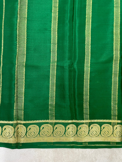 pure crepe mysore silk saree - piping -1146006